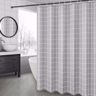 Rèm nhà tắm chống thấm bằng Vải polyester Caro Xám – Chuyên các sp ...
